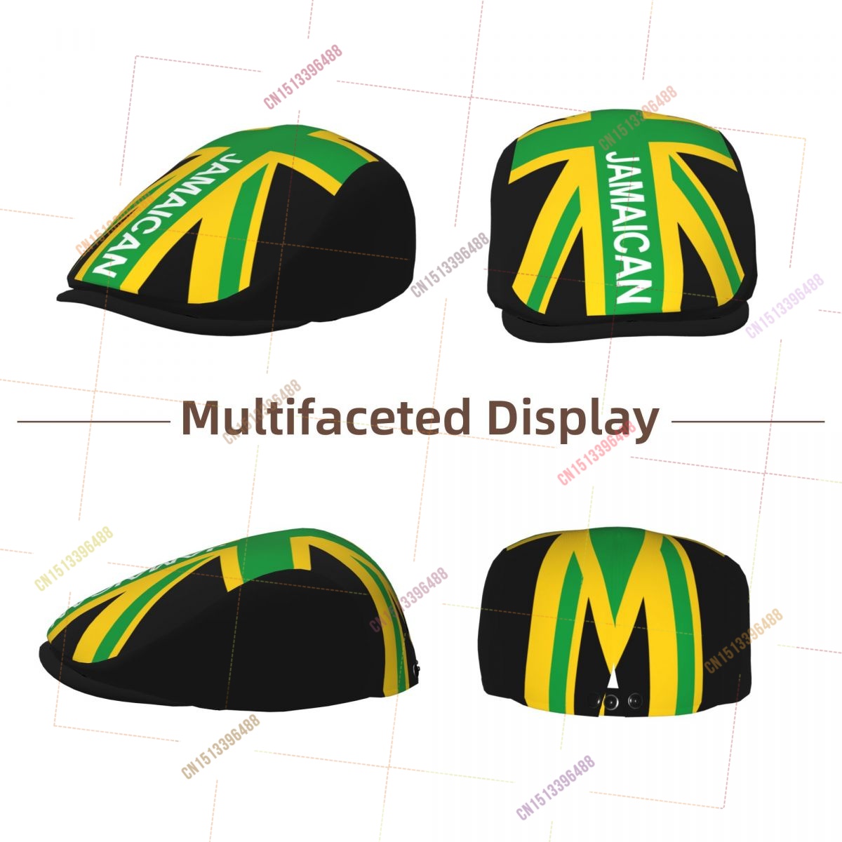 Jamaica UK Flag Men Women Flat - Newsboy Cap Ivy 评论和价格