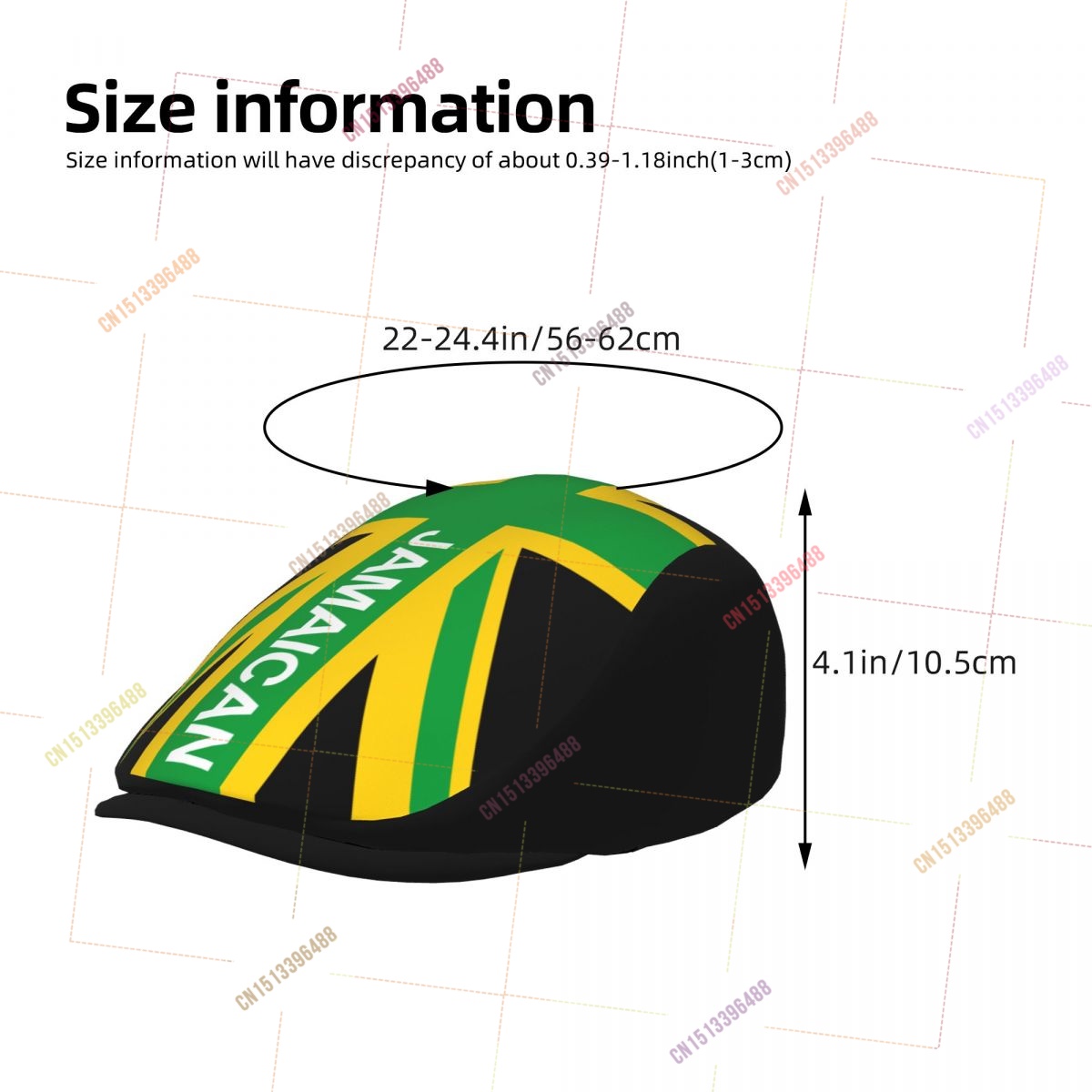 Jamaica UK Flag Men Women Flat - Newsboy Cap Ivy 评论和价格