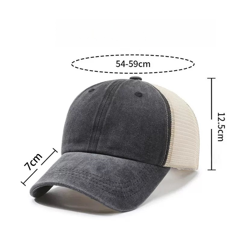 Custom Logo Washed Mesh Cap Br - Visor Sun Hat 评论和价格
