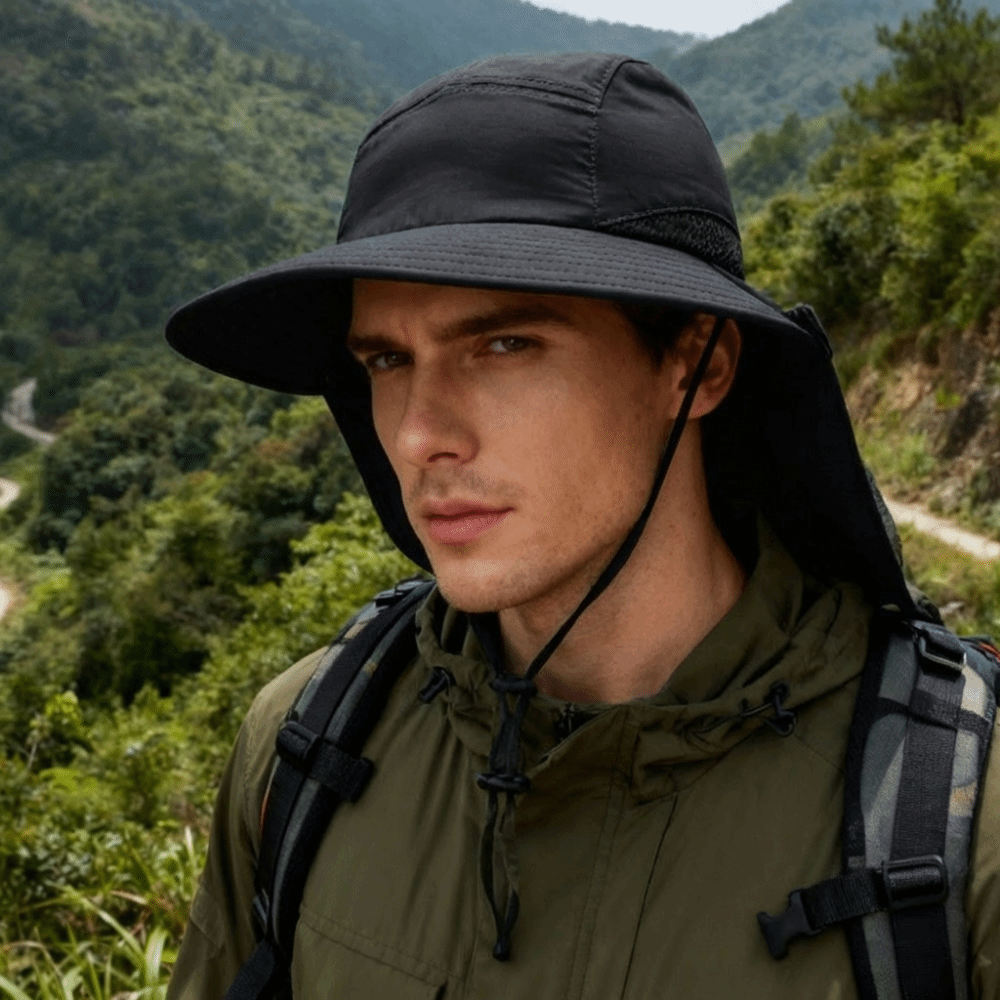 Fashion Wide Brim Outdoor Sun  - Bucket Hat Cotton 评论和价格