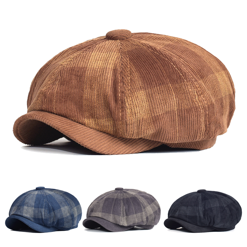 Autumn Winter Plaid Thick News - Dad Hat Cotton 评论和价格