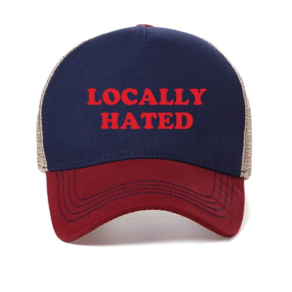 locally hated letter print bas - Trucker Cap Mesh 评论和价格