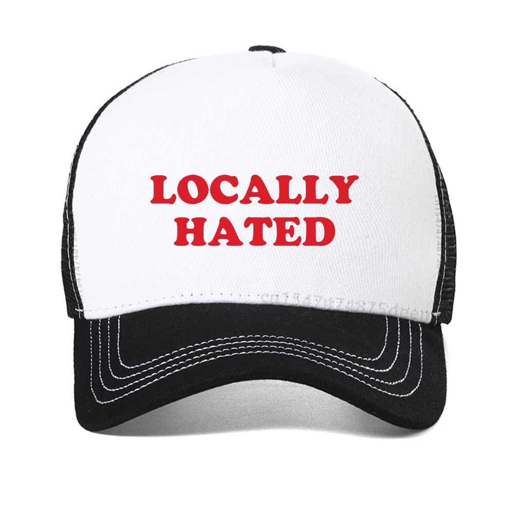 locally hated letter print bas - Trucker Cap Mesh 评论和价格